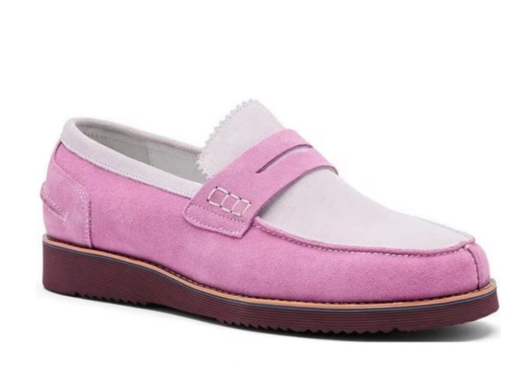 Marc Nolan Abe Suede Penny Loafers dusty rose 14